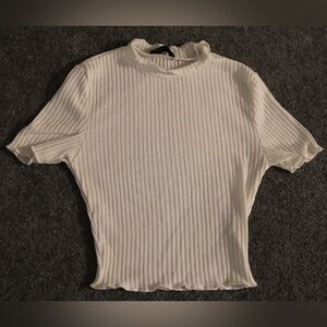 SHEIN White Ribbed Women's mid length Top